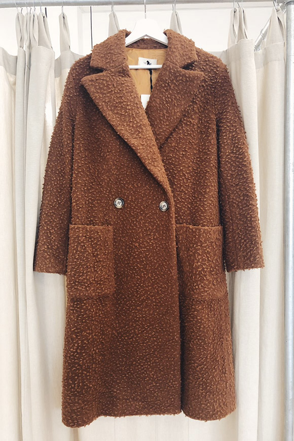 Vicolo - Long brown bouclé coat