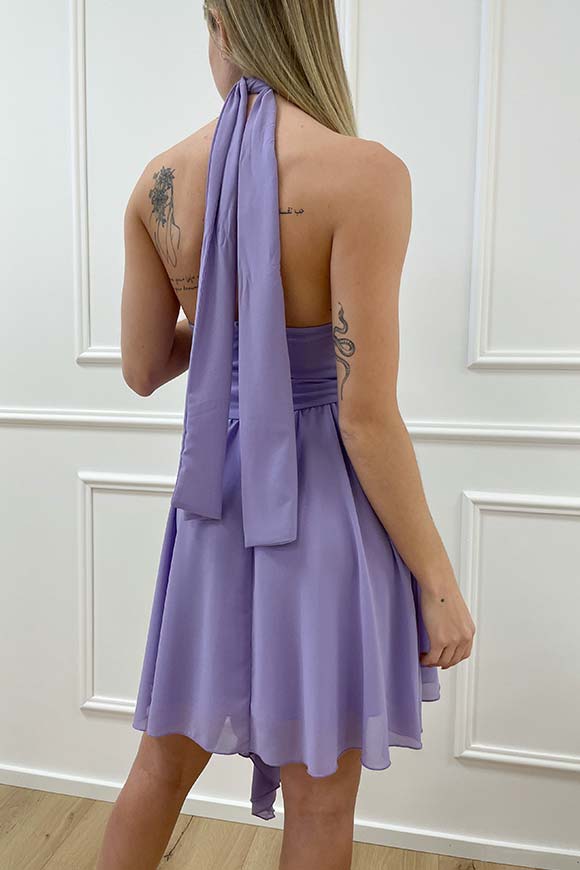Vicolo - Vestito lilla incrociato con fiocco