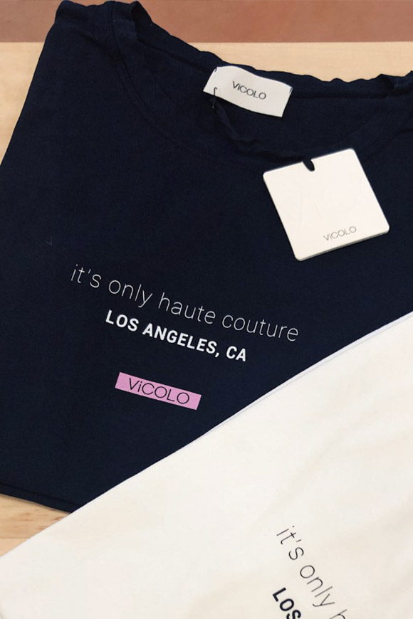 Vicolo - T shirt nera "Los Angeles"