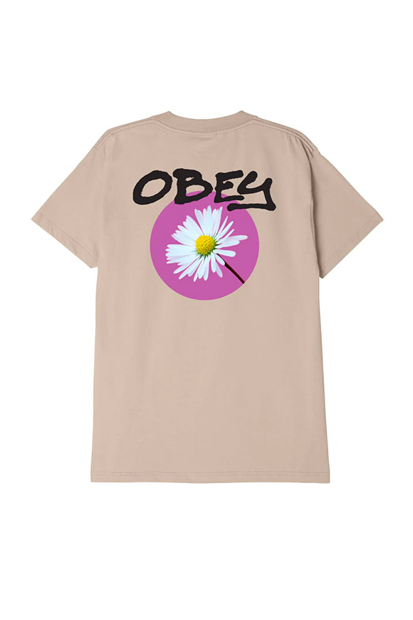Obey - T shirt sabbia stampa "daisy spray"