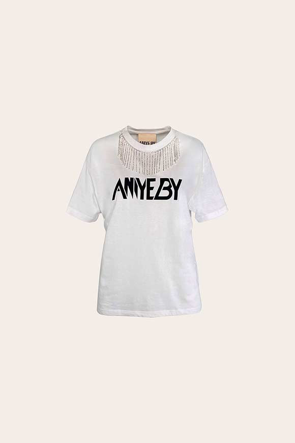 Aniye By - Kristal t shirt with swarovski detail and logo