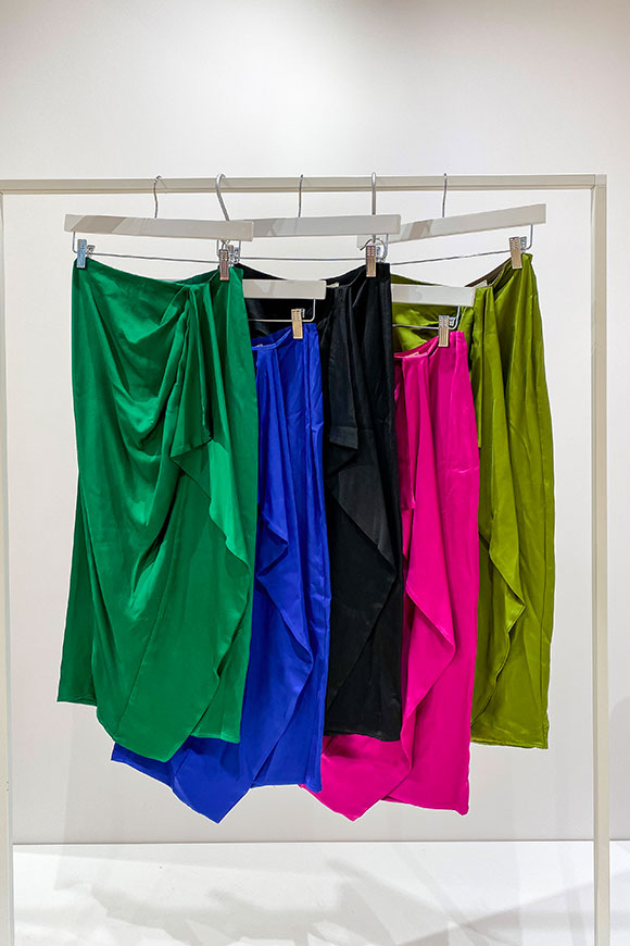 Vicolo - Green midi skirt with satin knot