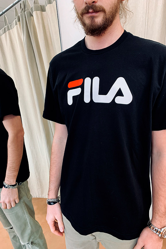 Fila - Black T shirt with basic logo