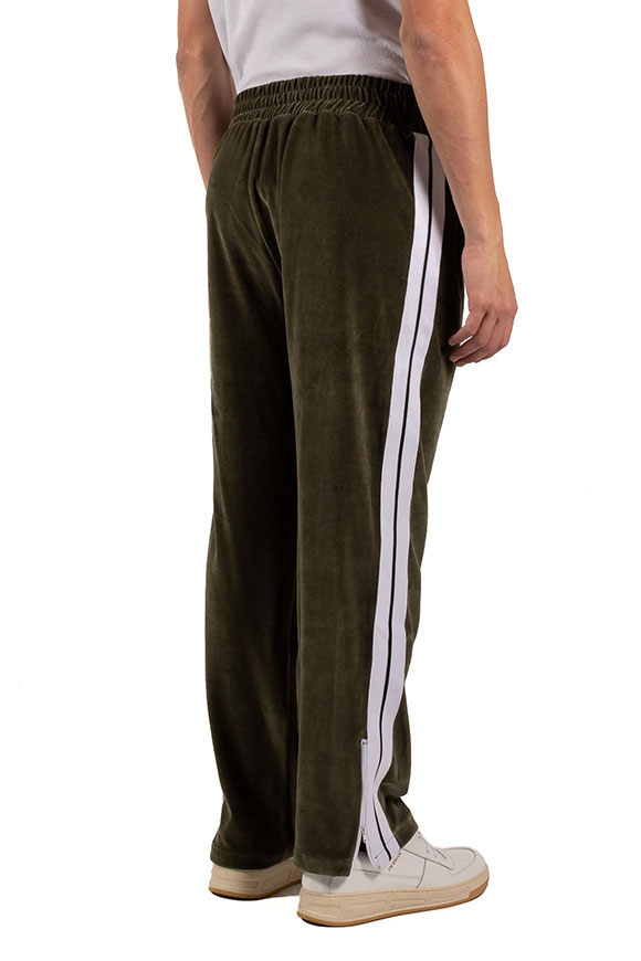 I'm Brian - Military green chenille joggers with side bands