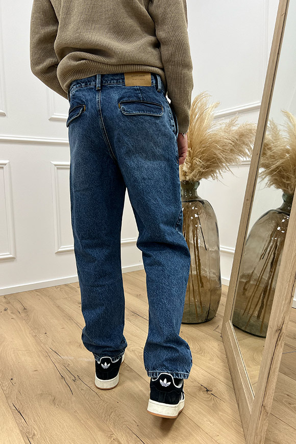Anerkjendt - Jeans lavaggio medio con coulisse e tasca america