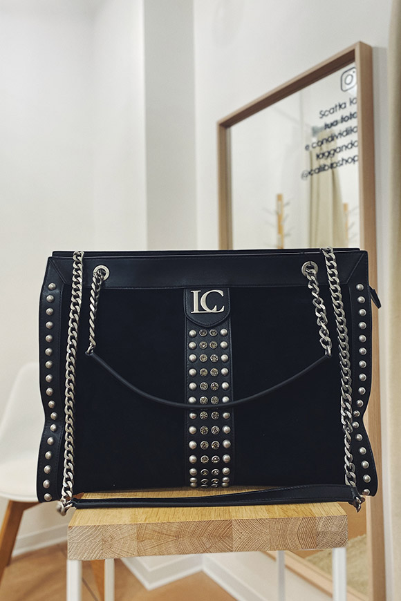 La Carrie - Kim suede shopper bag + leather
