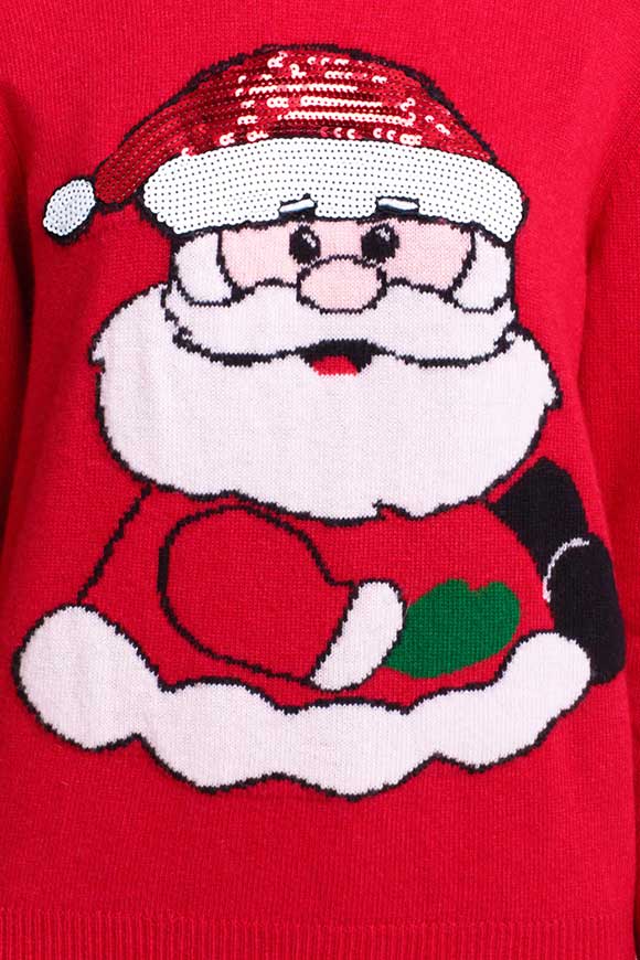 Vicolo - Maglione rosso Babbo Natale