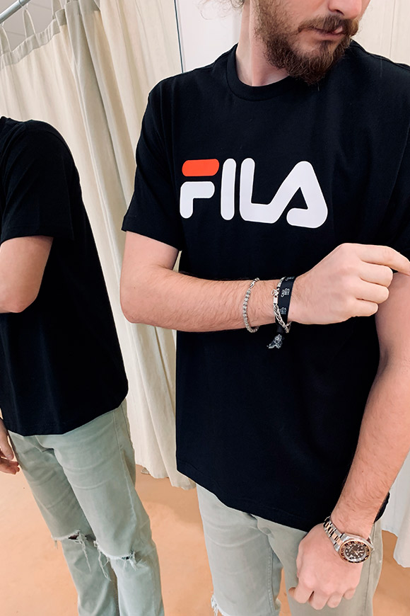 Fila - Black T shirt with basic logo