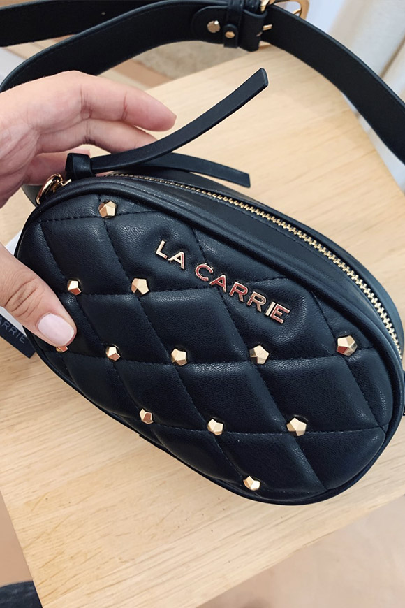 La Carrie - Black Chester oval pouch