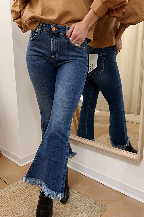 Vicolo - Blue Gisele jeans with frayed legs
