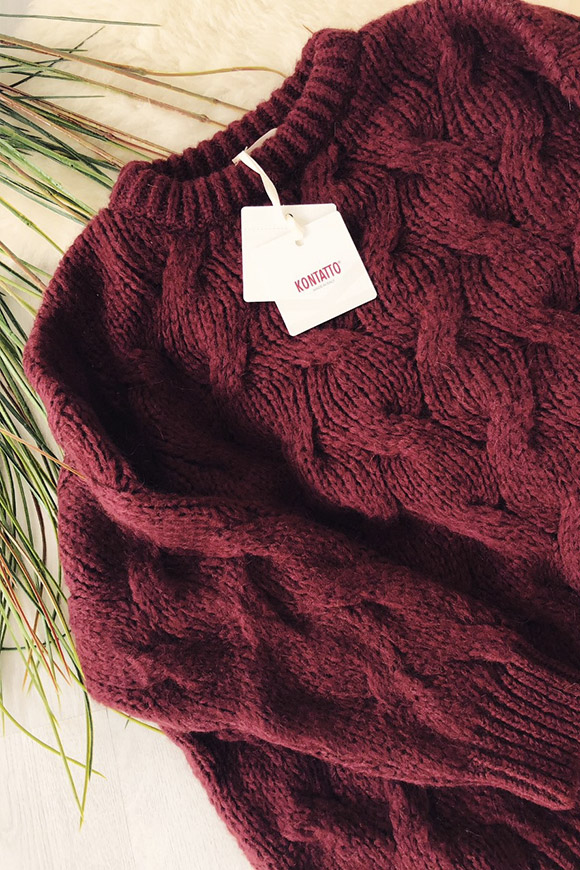 Kontatto - Soft burgundy oversized sweater