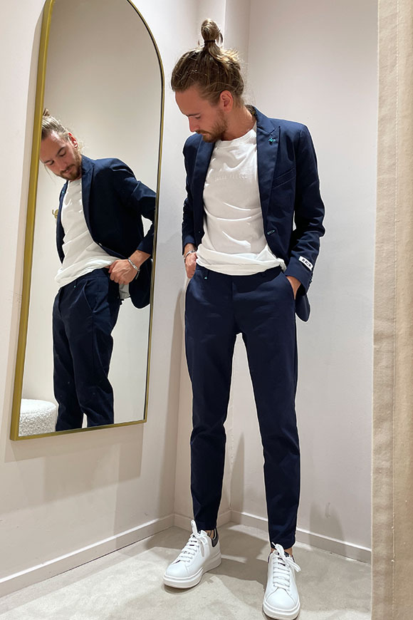 Berna - Blue cigarette trousers
