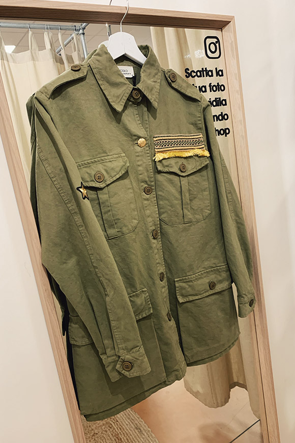 Vicolo - Military style jacket with patch