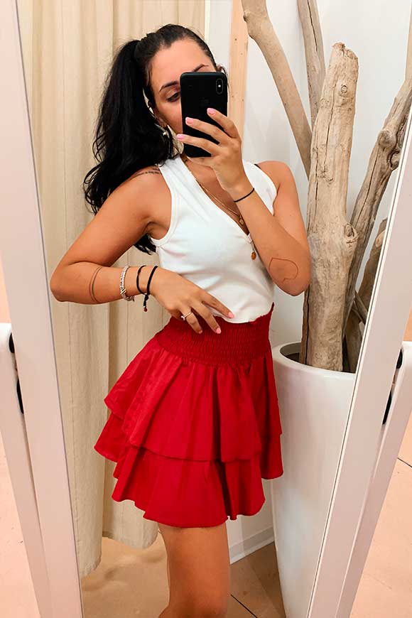 Vicolo - Red clotted skirt