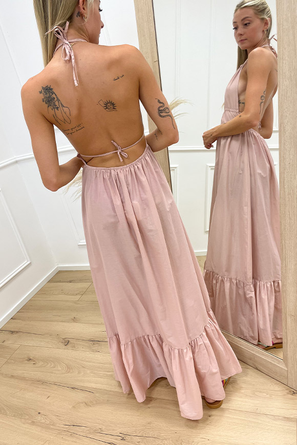 Vicolo - Vestito rosa antico schiena scoperta