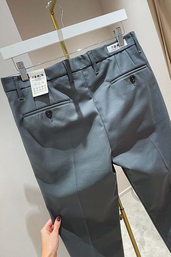 Berna - Pantaloni chino piombo in tessuto tecnico