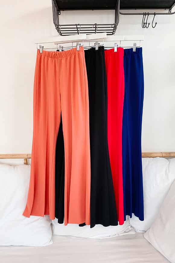 Vicolo - Flared blush pants in jersey