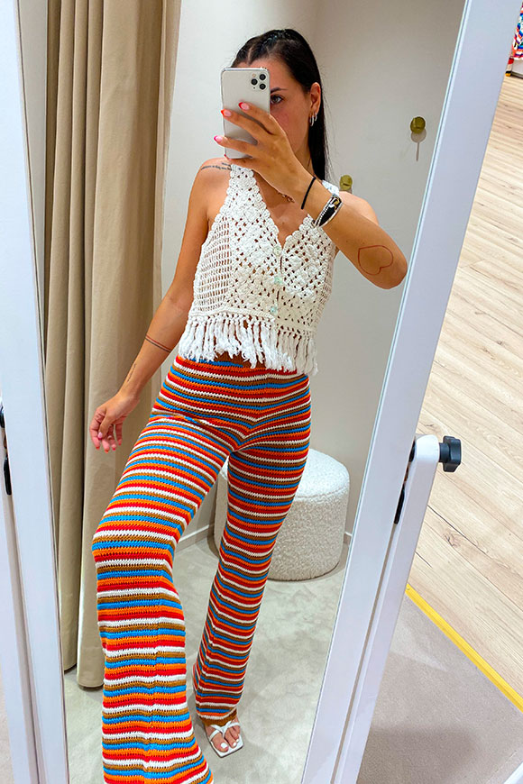 Tensione In - Multicolor knitted trousers