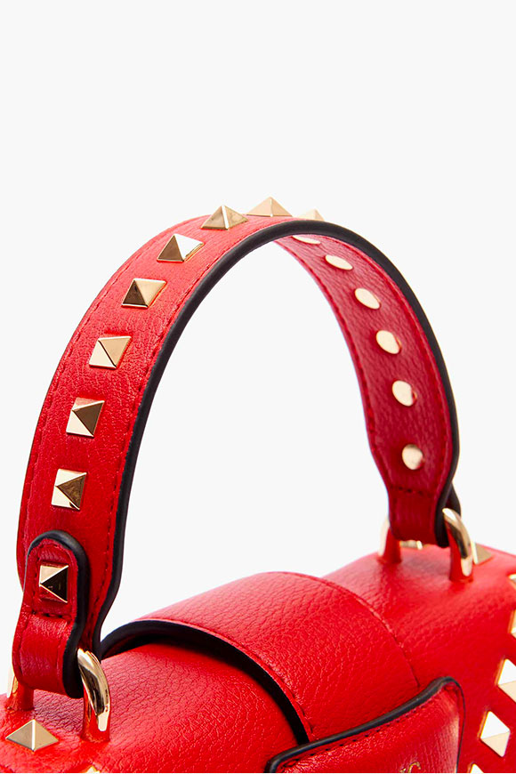 La Carrie - Thunder red midi bag with studs