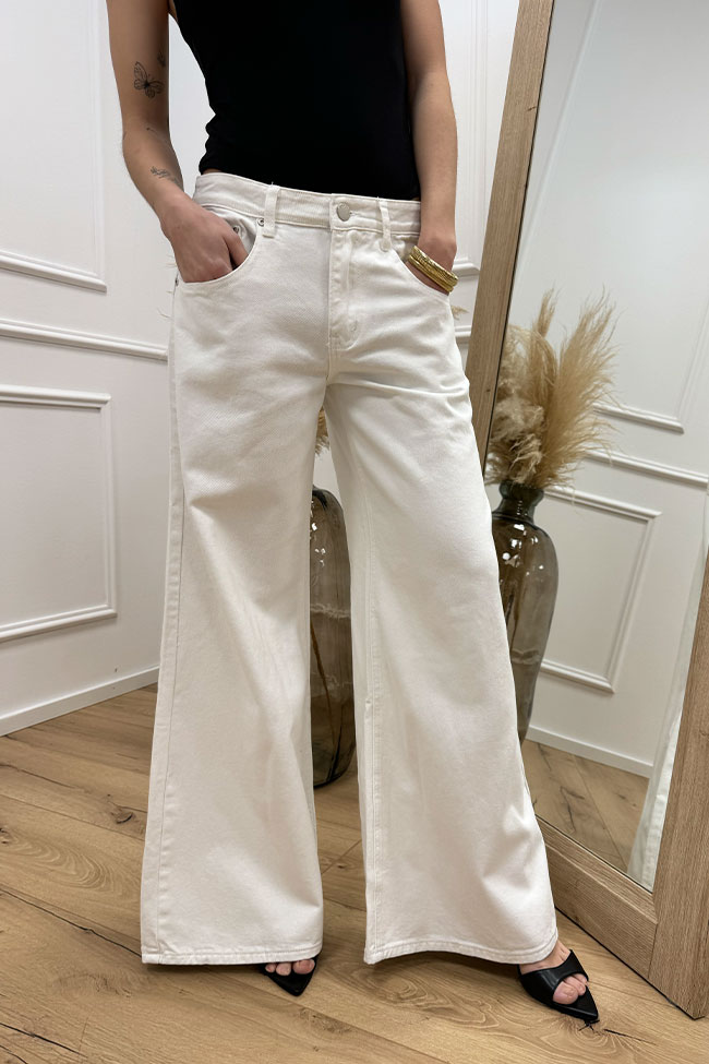 Glamorous - Jeans bianchi gamba larga