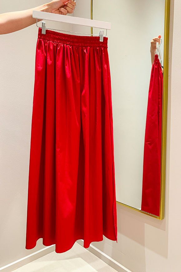 Vicolo - India red full skirt with side slits