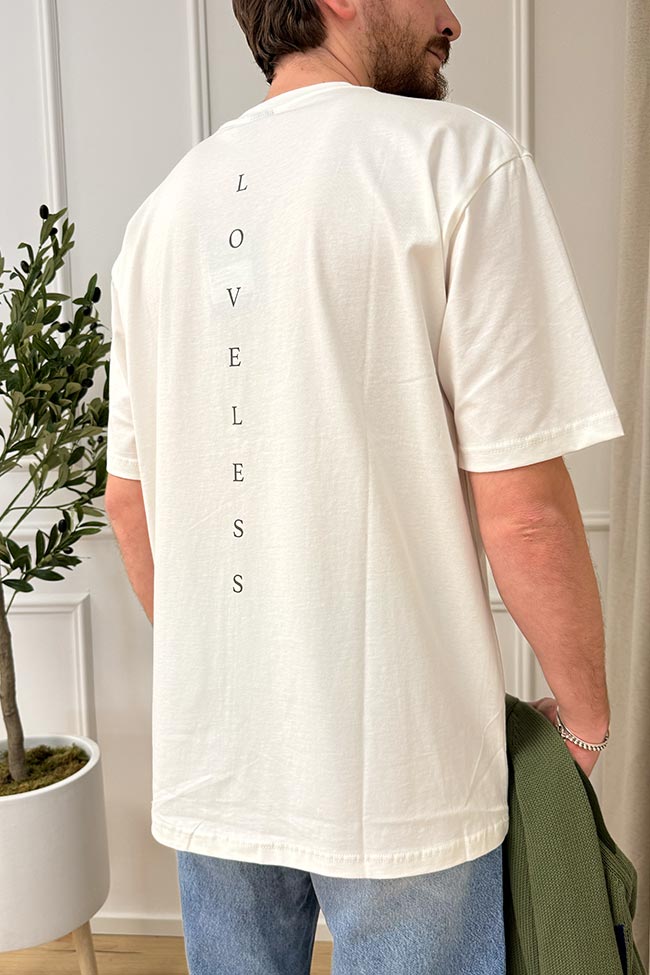 Why not brand - T shirt "Loveless" bianca logo lato cuore