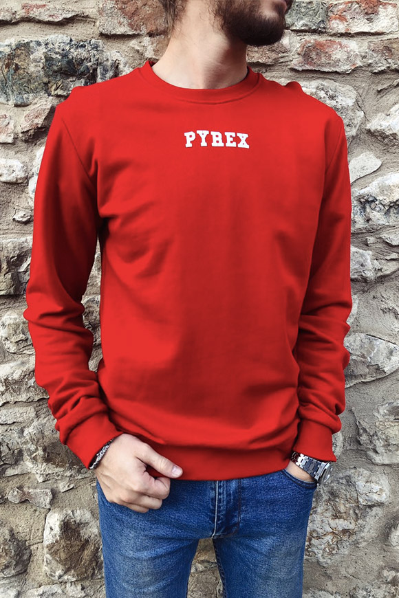 Pyrex - Felpa Rossa Logo Retro