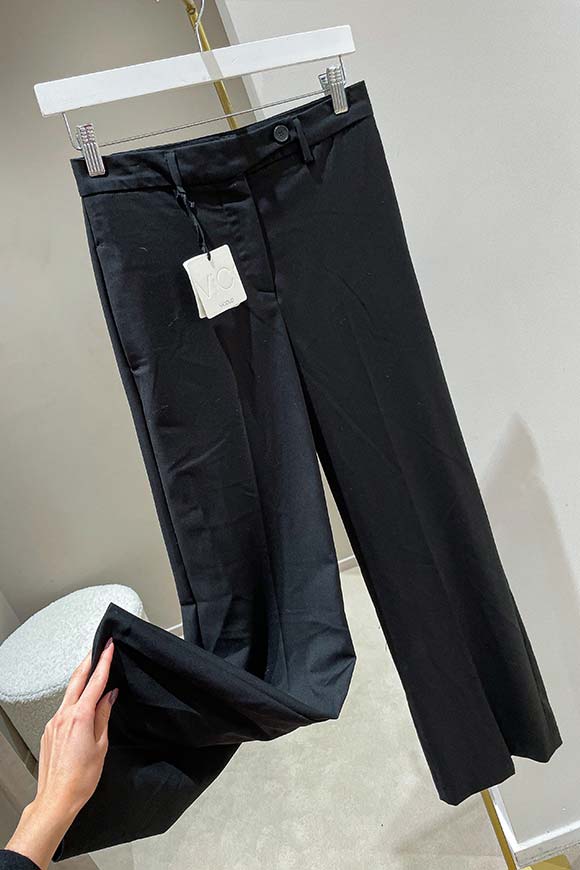 Vicolo - Pantaloni neri con bottone laterale
