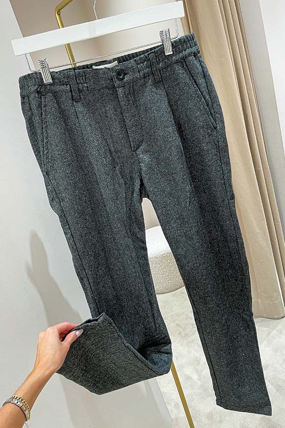 Anerkjendt - Pantaloni grigi antracite in lana