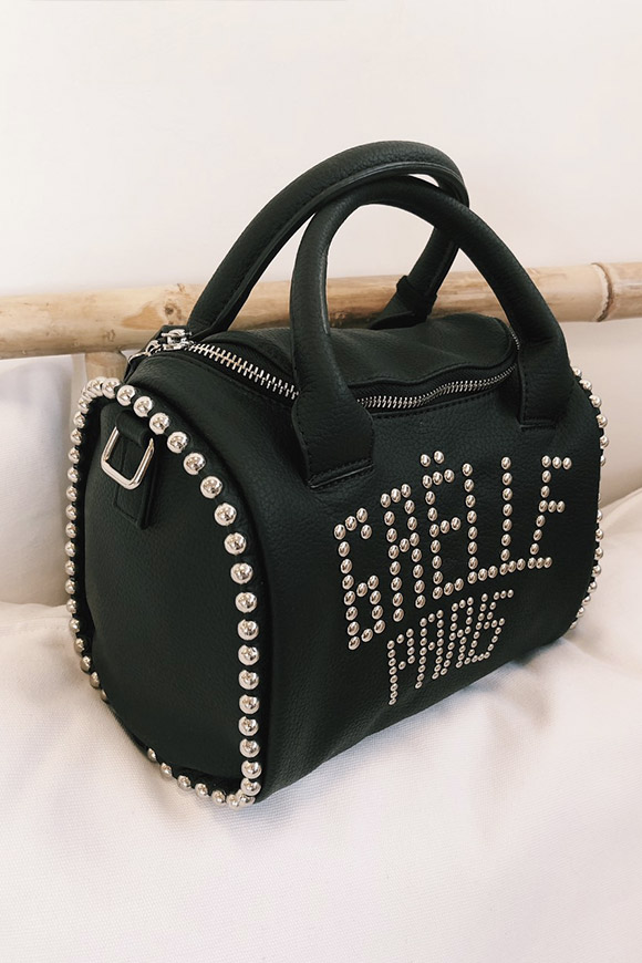 Gaelle - Mini satchel with studs and logo