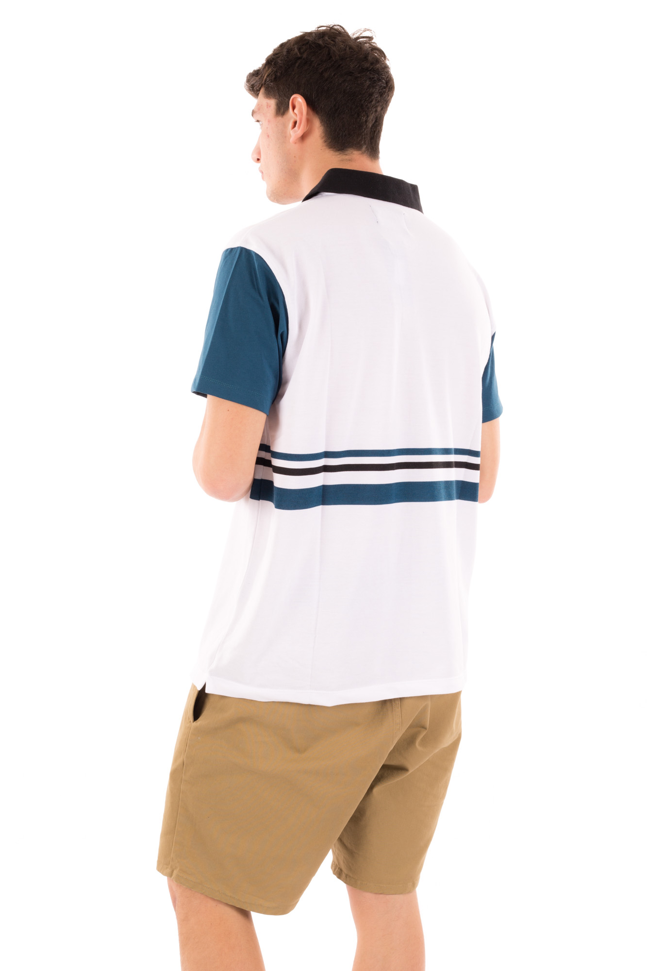 Pas De Mer - Polo t-shirt with contrast sleeves