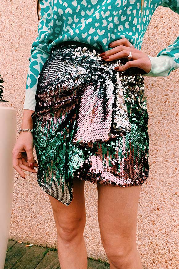 Kontatto - Multicoloured sequin skirt