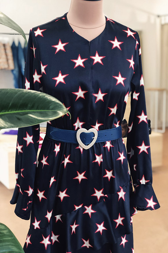 Kontatto - Blue star dress with flounces