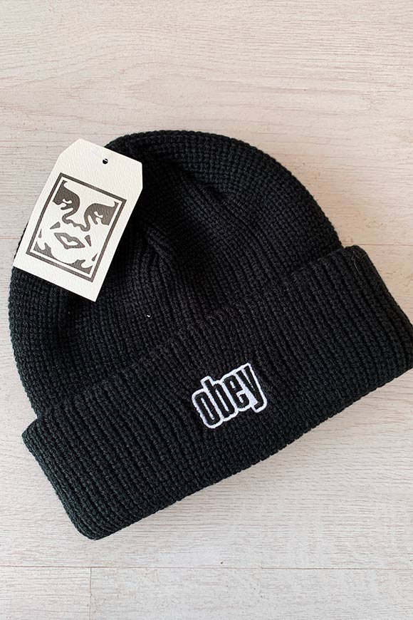 Obey - Black hair with logo embroidery