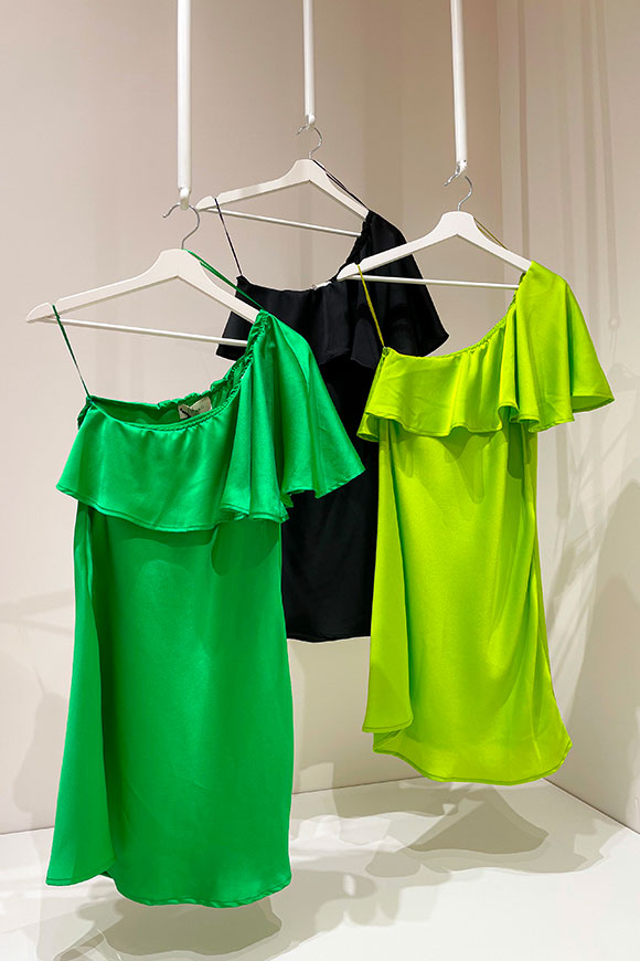 Vicolo - One shoulder green gala dress