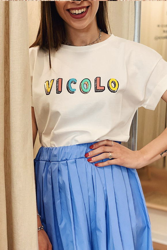 Vicolo - T shirt bianca Cartoon