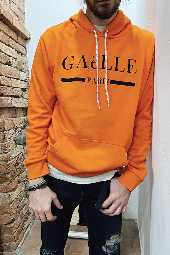 Gaelle - Orange hooded sweatshirt