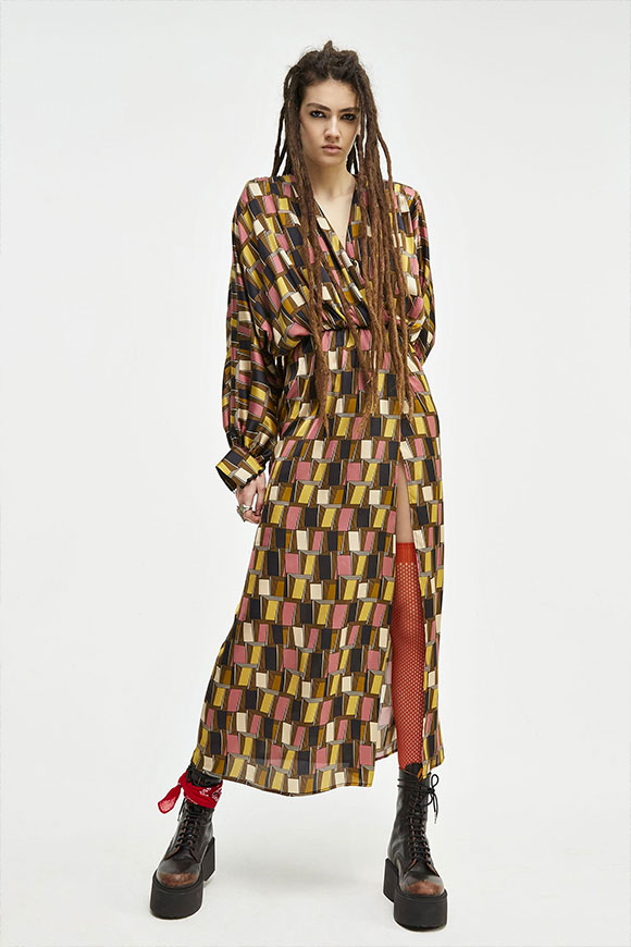 Aniye By - Wrap Cleo dress with optik print
