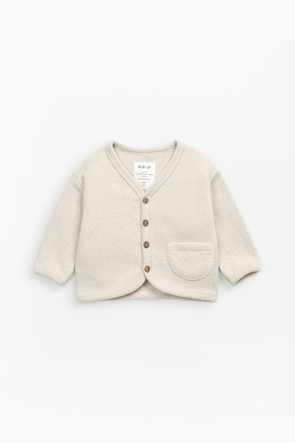 Play Up - Cardigan burro soft touch con tasca