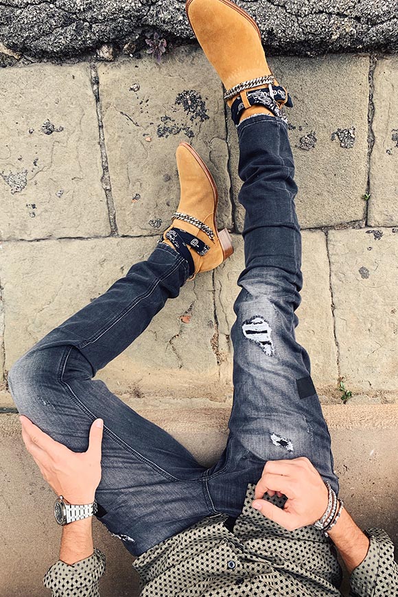 Gianni Lupo - Gray Skinny Jeans